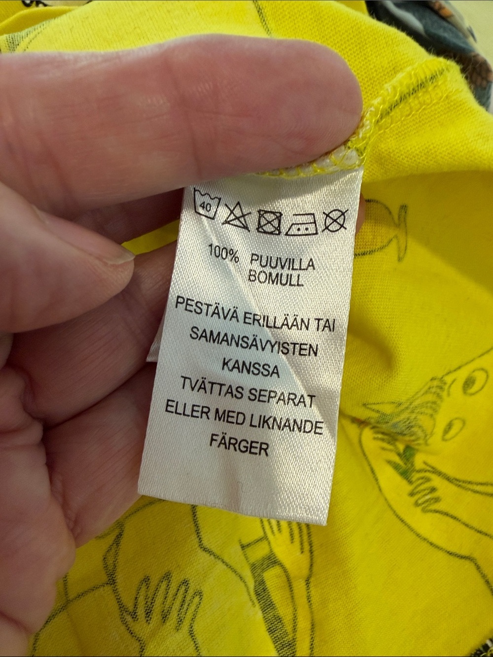 Girls' Moomin Characters Print Casual Sleeveless Yellow Summer Dress Size 100cm - Picture 4 of 7